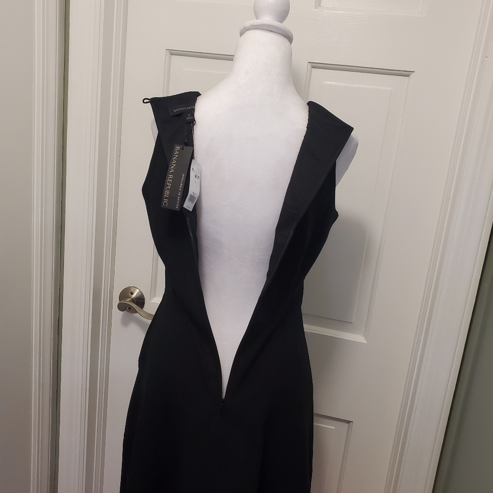 NWT Banana Republic Black Skater Dress, Classic, Formal, Size 6, Retail $118.00 - Picture 6 of 11